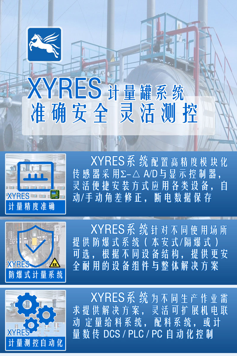 XYRES電子稱重式計量罐系統(tǒng) 特點