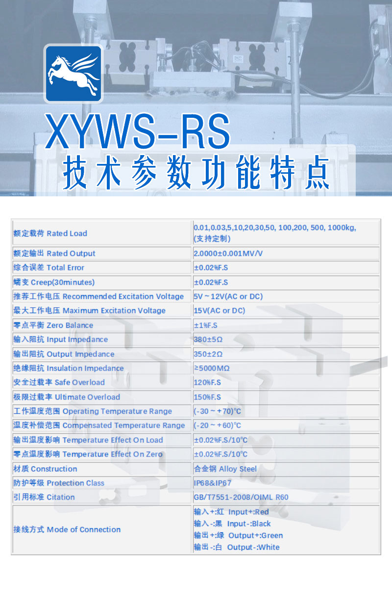 XYWS-RS 技術(shù)參數(shù)